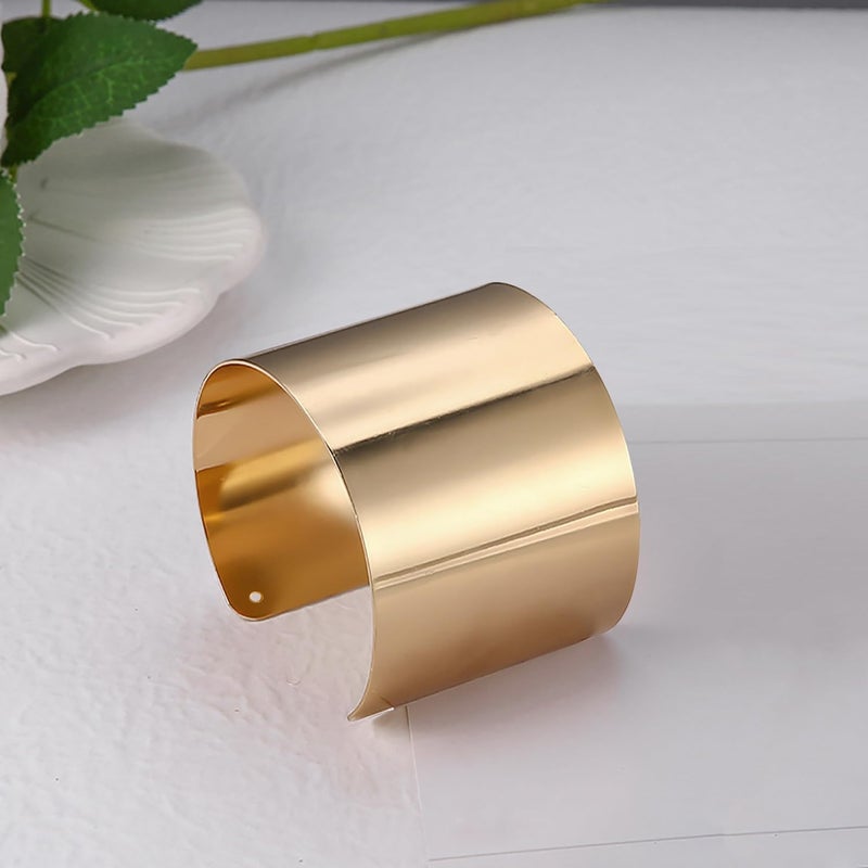 RIOSO 2 Pcs Cuff Bangle Bracelet for Women Open Wide Wire Bracelets Adjustable Wrist Cuff Wrap Bracelet - Image 5